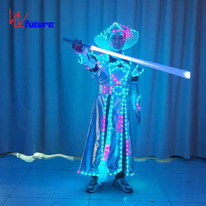 Veli <span class=keywords><strong>LED</strong></span> Luminosi in Seta per Spettacoli, Accessori da Balletto Rettangolari Arcobaleno per Danza del Ventre - Product Image 1