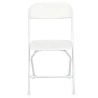 Chaise pliante en plastique blanc pour événements extérieurs, location de chaises robustes et portables pour banquets et cérémonies