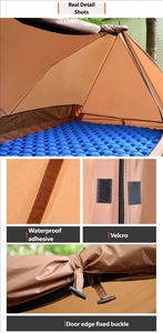 Carpa de Camping de Aluminio para Exteriores, de Doble Capa, para Cuatro Estaciones, de Una Habitación, con Apertura Automática Rápida, Protección Solar y Resistente al Agua - Product Image 5