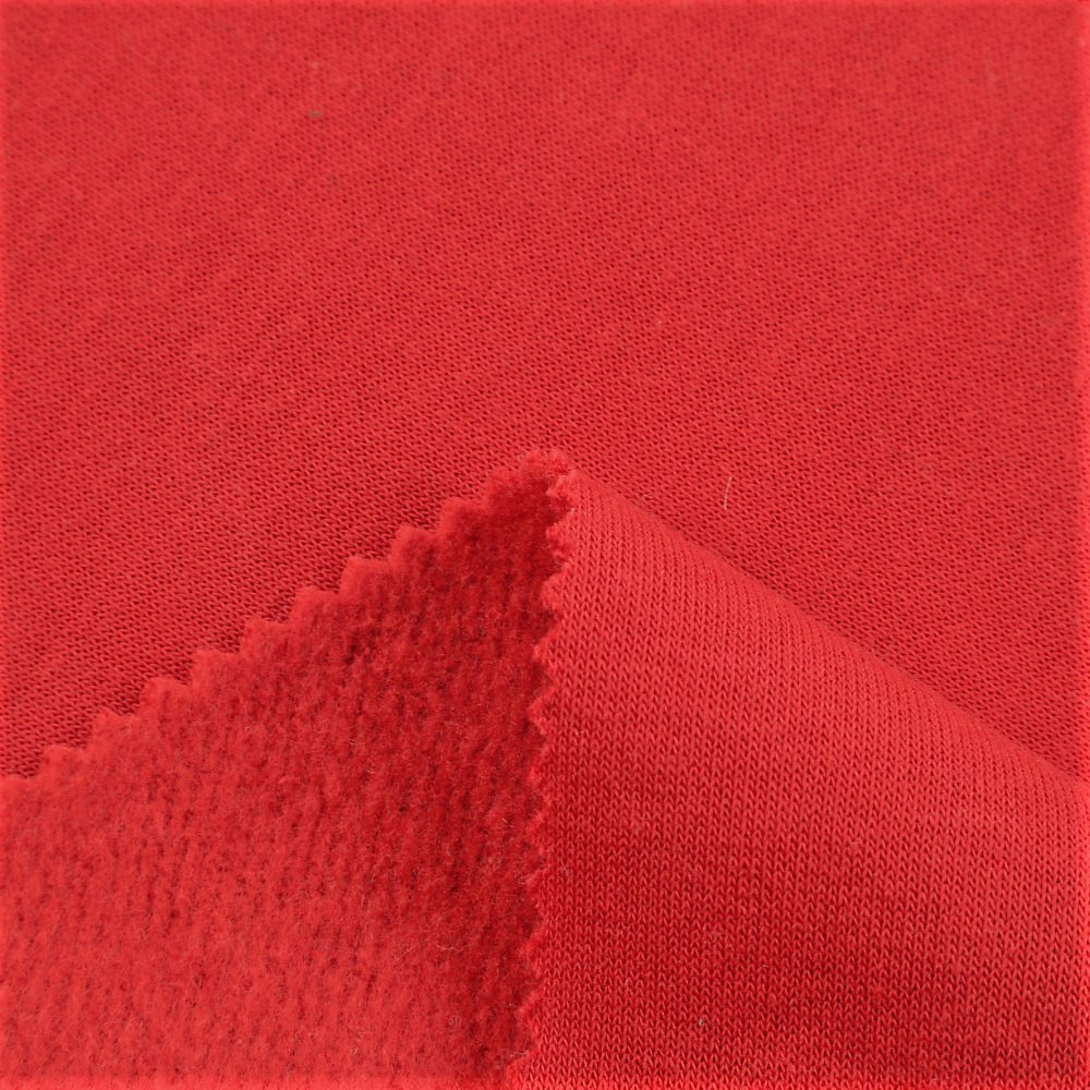 Autumn winter fashion cvc one side fleece brush hoodie fabric 52% cotton 48% polyester