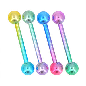 <span class=keywords><strong>Piercing</strong></span> <span class=keywords><strong>de</strong></span> Lengua <span class=keywords><strong>de</strong></span> Alta Calidad con Diseño <span class=keywords><strong>de</strong></span> <span class=keywords><strong>Ojo</strong></span> <span class=keywords><strong>de</strong></span> <span class=keywords><strong>Serpiente</strong></span>, Sin Anillo, Chapado en Platino y Oro, con Barra y Estrella - Product Image 3