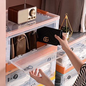 Cajas y contenedores de almacenamiento transparentes de alta calidad GREENSIDE, diseño rectangular moderno plegable y duradero, gran oferta de plástico PP - Product Image 5