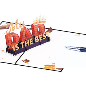 Biglietto d'Auguri 3D Pop-up Creativo per la Festa del Papà, Carta Regalo con Benedizione per la Festa del Papà, Regalo per Papà con Busta - Product Image 5