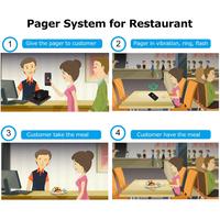 Système d'appel sans fil CATEL pour restaurant, 16 récepteurs pager avec 1 émetteur à clavier, téléavertisseur pour clients