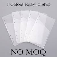Carpeta de PVC Esmerilado Tamaño A6 Hongbo, Superventas, con Ranuras para Tarjetas, para Archivadores de 6 Anillas