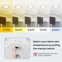 11 pouces 18W ETL 5CCT Led Plafonnier Rond Haute Lumen Pot Montage Lumières Rondes Dimmable Intérieur 2024 Pop Lampe Moderne
