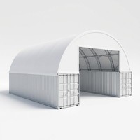 Structure en tissu pour bâtiment, abri de 60 m, conteneur de stockage, hangar, entrepôt, tente, membrane PVC certifiée, acier galvanisé pour l'exploitation minière