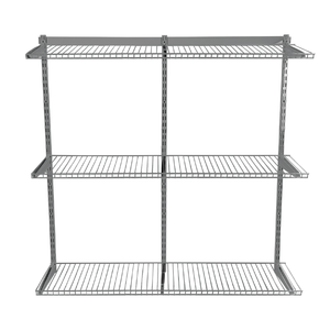 분리형 스틸 메시 선반 간편 조립 벽걸이형 금속 선반, 다용도 차고 거실 옷장 의류용 - Product Image 1