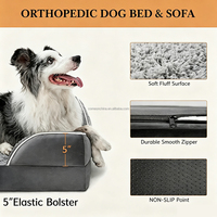 Cama Ortopédica Extraíble para Perros, Colchón con Borde Reforzado para Perros Grandes, Sofá Cama para Dormir, Lavable a Máquina, Impermeable, Cama Ortopédica para Mascotas