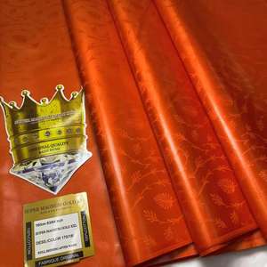 100% 精梳棉印花巴赞里奇提花材料原装尼日利亚婚礼印花女式马里婚礼盆风格编织 - Product Image 5