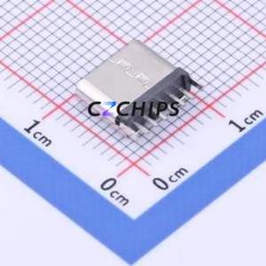 KH-TYPE-C-L6.9-6P USB Connector Through hole Component (THT) Connector Type-C Through Hole 6P - Product Image 2