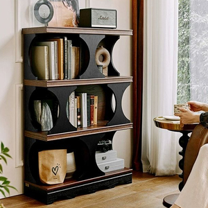 Quercia in legno massello di teak <span class=keywords><strong>rubino</strong></span> in legno di legno retrò soggiorno mostra libreria mobile con finitura ad olio naturale - Product Image 3