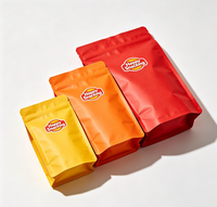 Pochette refermable à fermeture éclair, imprimée sur mesure, à huit côtés scellés, résistante à l'humidité, pour les collations, les fruits secs, la nourriture pour animaux, le sucre