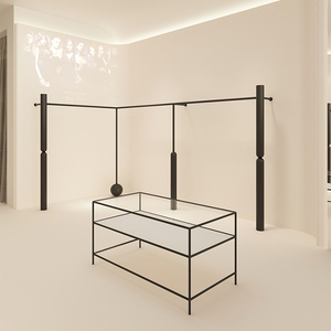 Riel de Exhibición de Ropa Comercial Negro Mate Montado en Pared, Soporte Estable para Colgar Prendas en Pared para Centro Comercial y <span class=keywords><strong>Boutique</strong></span> de Mujer - Product Image 2