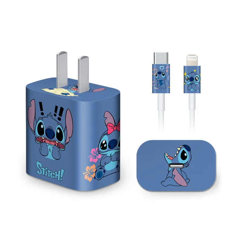 Steed waterproof scratch-proof cartoon cartoon iPhone power adapter charging head label sticker