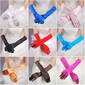 <span class=keywords><strong>Gants</strong></span> <span class=keywords><strong>longs</strong></span> en satin sexy de haute qualité pour femme, taille 40 cm, pour <span class=keywords><strong>mariage</strong></span>, soirée, banquet, vente en gros - Product Image 2
