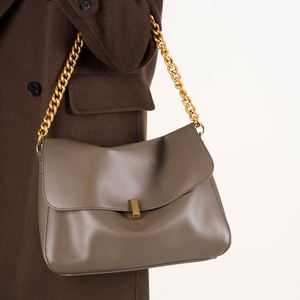 Bolso de Hombro Cruzado de Cuero Genuino para Mujer con Cadena, Cremallera, Resistente al Agua y Gran Capacidad - Product Image 4