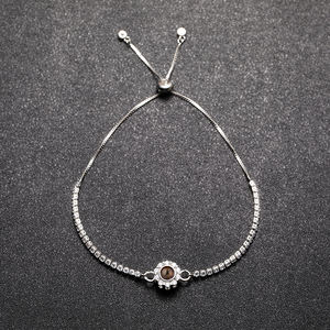 Sland, venta al por mayor, cadena de tenis de acero inoxidable de alta calidad, <span class=keywords><strong>foto</strong></span> de proyección para <span class=keywords><strong>pulsera</strong></span> para hombres, Pulseras de Moda, pulseras - Product Image 5