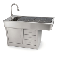 Table de toilettage et de traitement vétérinaire multifonctionnelle XY ACC01 avec robinet intégré et corps en acier inoxydable durable