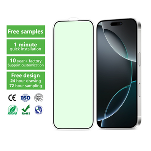 Protecteur d'écran en verre trempé Aurey antistatique, imperméable et anti-lumière bleue pour 16/15/14/13 Pro Max - Product Image 1