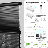 Persianas Celulares Motorizadas ZSTARR para Día y Noche, Persianas Inteligentes Tipo Panal con Control Remoto