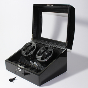 Remontoirs 4 Fentes En Bois Laqué Rotation Électrique Boîtes de <span class=keywords><strong>Montre</strong></span> Moteur Silencieux Horloge D'affichage De Luxe Prise US Boîte de <span class=keywords><strong>Montre</strong></span> - Product Image 1