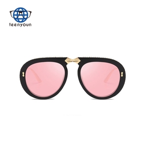 Lunettes de soleil rétro Vintage en diamant, pour hommes et femmes, verres pliables, UV400, à la mode, nouvelle collection 2020 - Product Image 4