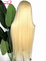 Alibaba Shopping Store 13x4 Perruque frontale en dentelle blond miel Perruques à dentelle frontale perruque européenne soyeuse droite blonde 613 cheveux humains