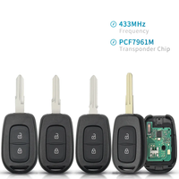 Clé de voiture à distance 2 boutons avec puce PCF7961M 4A pour Renault Sandero Dacia Logan Lodgy Dokker Duster Trafic Clio 4 Master 3 Megane