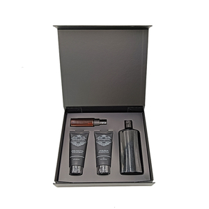 Caja de Regalo Magnética Plegable Negra de Cartón de Lujo Personalizada de Fábrica Reciclable con Inserto de Papel y Tapa Magnética - Product Image 3