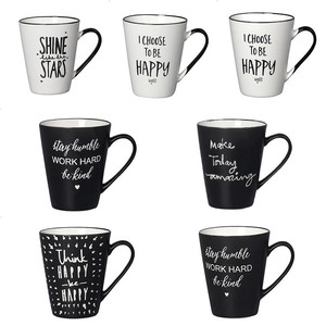 Custom Ceramic Mugs Drum Shape Black White Coffee Cup Screen Printing With Gift <b>Box</b> <b>For</b> <b>Presents</b> - Product Image 5