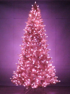 <span class=keywords><strong>Sapin</strong></span> de Noël artificiel pré-éclairé de 150 cm x 180 cm avec lumières LED, fonctionne sur piles, <span class=keywords><strong>petit</strong></span> <span class=keywords><strong>sapin</strong></span> rose de 1,5 m pour table, utilisation intérieure - Product Image 5