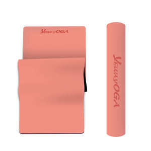 Ogamatte-tapete de yoga antiderapant para mujer, esterilla de entrenamiento de fitness de color rosa de goma natural con estampado personalizado - Product Image 1