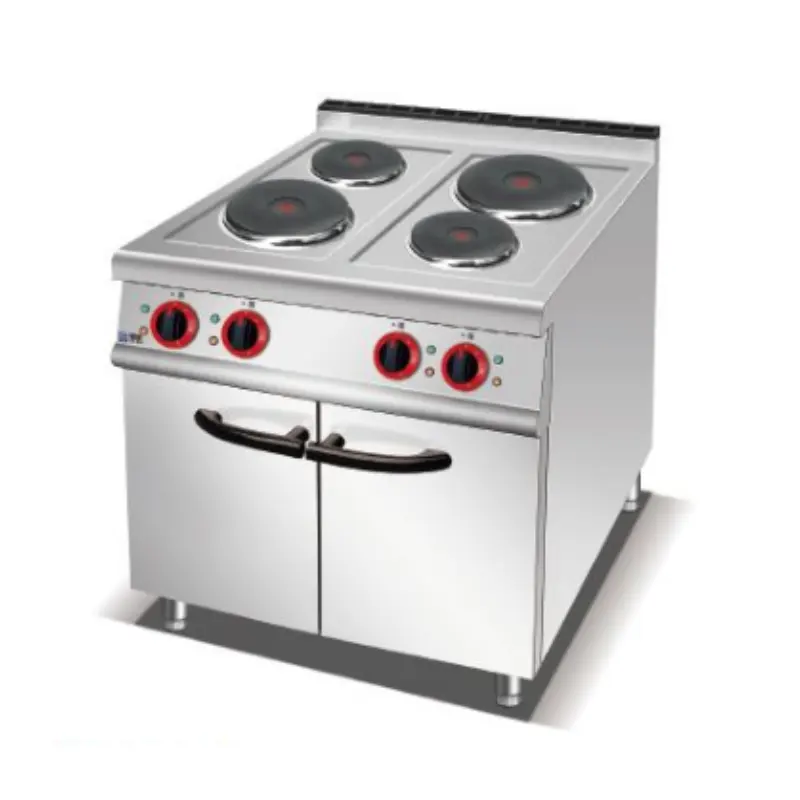Forster Cuisinière à gaz industrielle autoportante table de cuisson avec 4 brûleurs