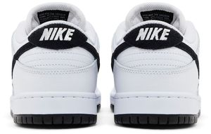 <span class=keywords><strong>Nike</strong></span> Dunk Low Pro SB Chaussures de skateboard blanches <span class=keywords><strong>et</strong></span> noires unisexes en cuir véritable à lacets avec semelle extérieure en caoutchouc - Product Image 3