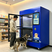 Machine de lavage de chiens en libre-service AIT avec écran tactile, station de bain pour animaux, système de paiement par pièces/cartes, compatible SDK, galvanisée