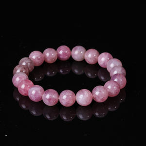 สายรัดมือสำหรับผู้หญิงทำจากหินทรงบอลสีม่วงธรรมชาติสำหรับเป็นของขวัญ - Product Image 6