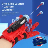 Jouets éducatifs amusants pour enfants, ensemble lanceur de figurines en plastique, jouet lanceur héros pour poignet, jouets Spider-Man souples