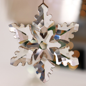 Edizione Annuale Fiocco di Neve in Cristallo K9, Ornamento Natalizio Intagliato <span class=keywords><strong>da</strong></span> Appendere all'Albero, Decorazione Perfetta per la Casa con Tema Amorevole - Product Image 4