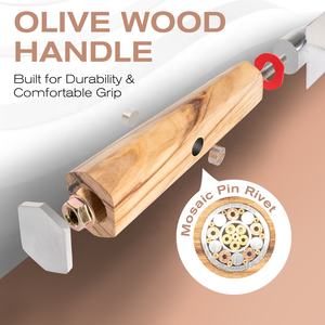 Ensemble de couteaux de cuisine de haute qualité, <span class=keywords><strong>couteau</strong></span> damas AUS-10V noyau en acier 67 couches ensemble de couteaux à lame avec manche en bois d'olive - Product Image 3