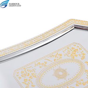 高級ゴールド長方形トレイ金属製お皿テーブル装飾トレイ - Product Image 6