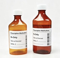 Bouteille en plastique personnalisée avec étiquette, avec bouchon résistant aux enfants CRC, pour le pré-emballage de sirop