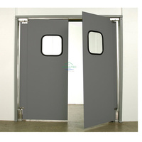 Porte battante anti-collision en acier inoxydable pour usine alimentaire et magasin de détail