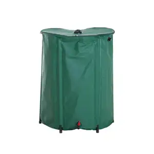 热卖定制尺寸绿色便携式花园雨水桶折叠便携式雨水桶塑料储水器