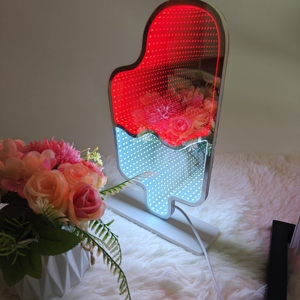 Espejos <span class=keywords><strong>de</strong></span> neón LED personalizables, decoración creativa para el hogar, luces nocturnas multifunción, arte <span class=keywords><strong>de</strong></span> pared personalizado - Product Image 4
