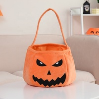 Sacs à bonbons d'Halloween pour enfants, sacs citrouille en peluche portables, sacs seau décoratifs, pochettes à main, accessoires de fête, sacs de rangement pour enfants