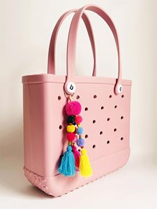 พวงกุญแจพู่ปอมปอมสำหรับตกแต่งกระเป๋า Bogg Bag กระเป๋าชายหาดยาง กระเป๋าสะพายสไตล์โบฮีเมียน - Product Image 3
