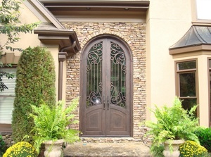 Puerta de hierro forjado de Vietnam con barra de acero de 14x14 mm y diseño técnico 2D 3D en negro, cobre, bronce y estaño. - Product Image 3