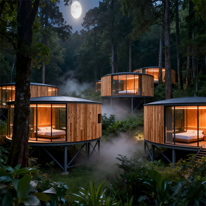 <span class=keywords><strong>Casa</strong></span> Prefabbricata in Legno di Lusso Personalizzabile e Conveniente, <span class=keywords><strong>Casa</strong></span> Circolare, Cabina Glamping in Acciaio, Case in Legno - Product Image 1