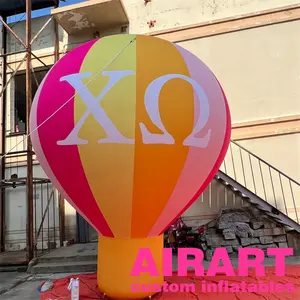 रंगीन गर्म हवा के गुब्बारे Inflatable लोगो मुद्रण के साथ